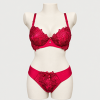 Sexy Bridal Underwire Push Up Padded Bra Panty Set