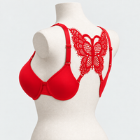 Butterfly Lace Back Front Open Bra
