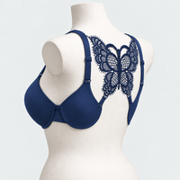 Butterfly Lace Back Front Open Bra