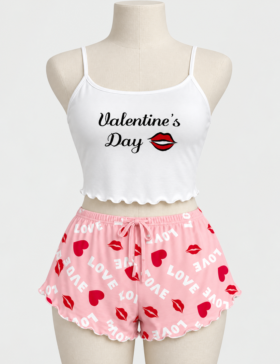 Floral Women Summer Sexy Short Sleepwear 2 Piece