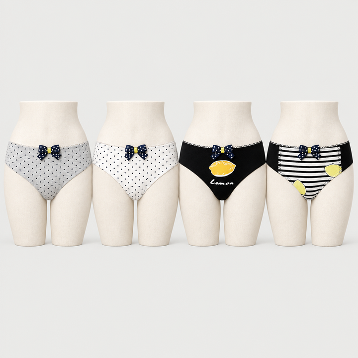 Pack of 4 Beautiful Premium Cotton Women's Underwear