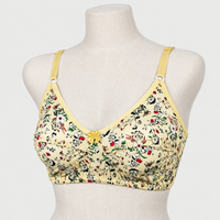Flower Printed Soft Cotton Basic Daily Wear Printed Bra
