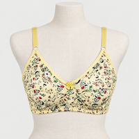 Flower Printed Soft Cotton Basic Daily Wear Printed Bra
