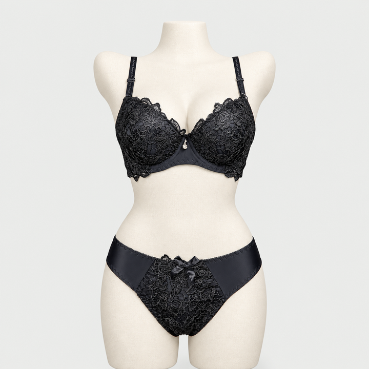 Sexy Bridal Underwire Push Up Padded Bra Panty Set