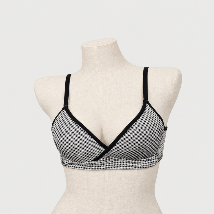 Smart Push Up Check Daily Wear Non Wire T-shirt Bra