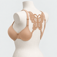 Butterfly Lace Back Front Open Bra