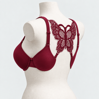 Butterfly Lace Back Front Open Bra