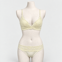 Bridal Floral Lace Soft Solid Breathable Wireless Bra