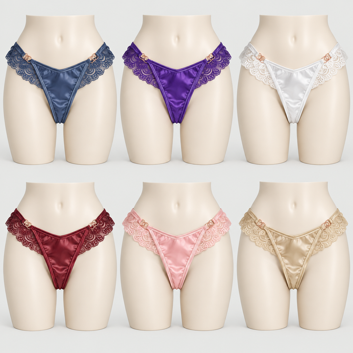 Sexy V Shape French Thong Lace Crotch Seamless Panties