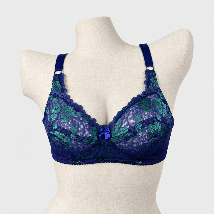 Daily Wear Cotton Net Flower Printed Bra