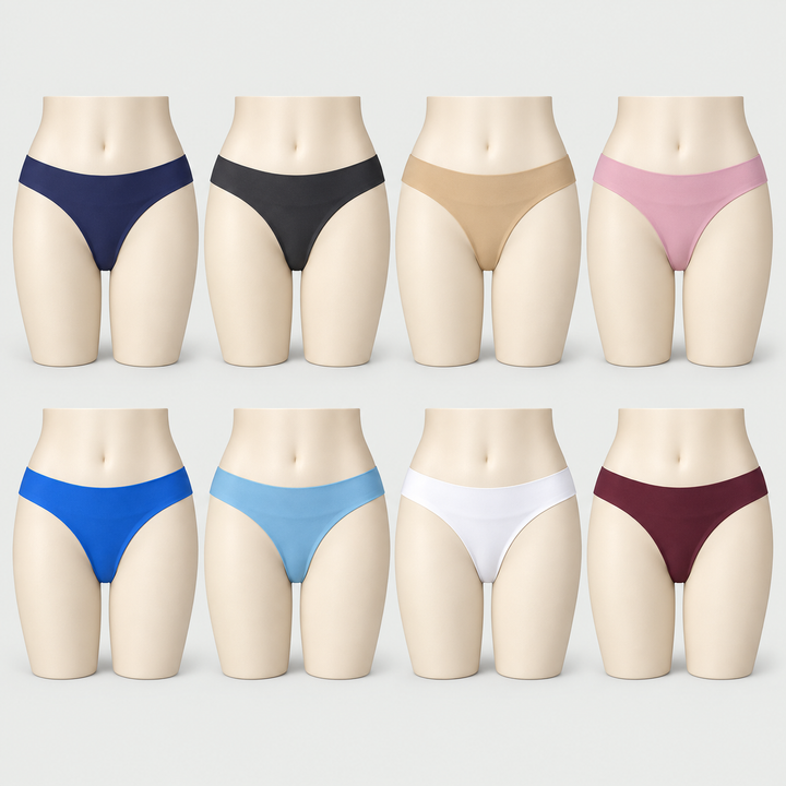 Sexy Seamless Ice Silk Solid Seamless Thong For Women