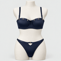 Premium Soft Thin Pad Bra Set with V-Buckle – Elegant & Comfortable