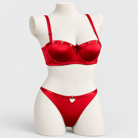 Premium Soft Thin Pad Bra Set with V-Buckle – Elegant & Comfortable