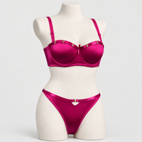 Premium Soft Thin Pad Bra Set with V-Buckle – Elegant & Comfortable