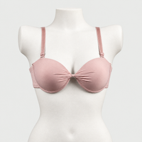 Convertible Padded Push-Up Underwired Bra, Strapless with Front Ring