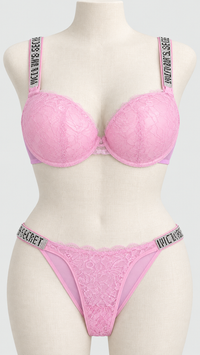 Elegant Victoria Secret Style Lace Bra and Panty Set
