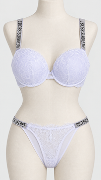 Elegant Victoria Secret Style Lace Bra and Panty Set
