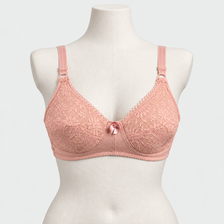 Beautiful Floral Lightly Padded Non-Wired Bra – Ultra-Soft & Comfortable