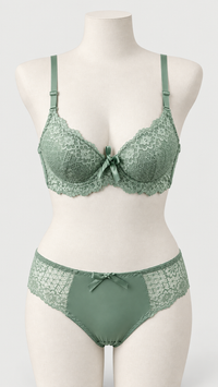 Premium Bridal Lace Bra and Panty Set with Light Foam Padding