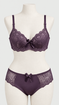 Premium Bridal Lace Bra and Panty Set with Light Foam Padding