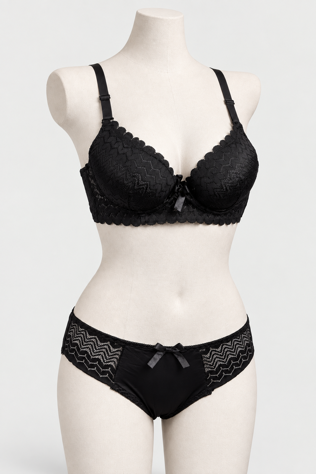 Bridal Lace Padded Push Up Wired Bra with Matching Underwear