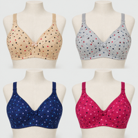 Daily Wear Colorful Printed Soft Cotton Bras