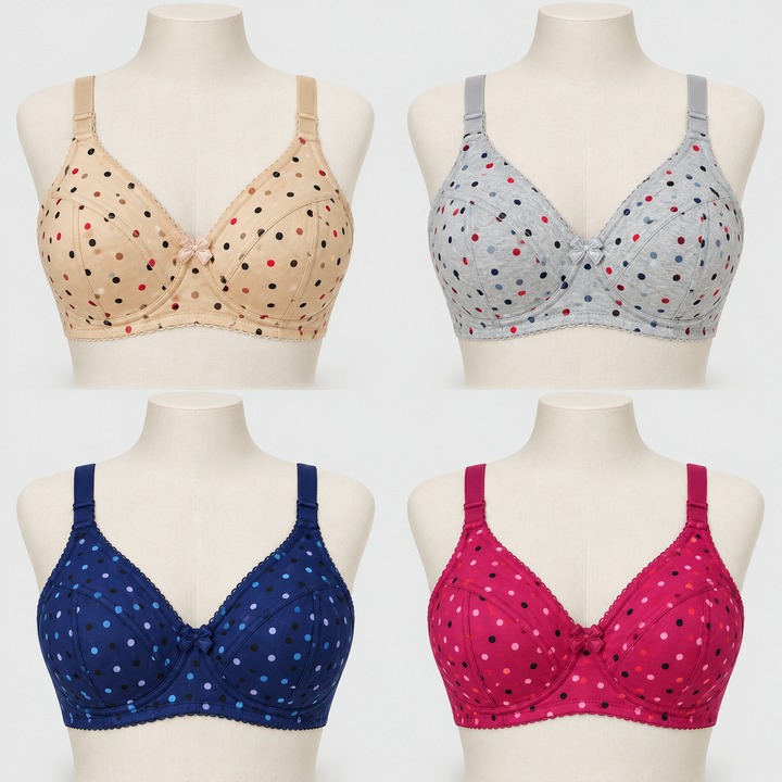 Daily Wear Colorful Printed Soft Cotton Bras