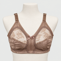 Plus Size Full Coverage Lacy Net Bra Soft & Breathable