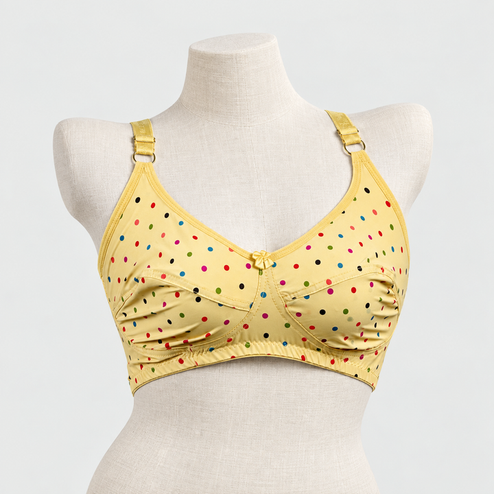 Daily Wear Plus Size Cotton Printed Dotted Bra
