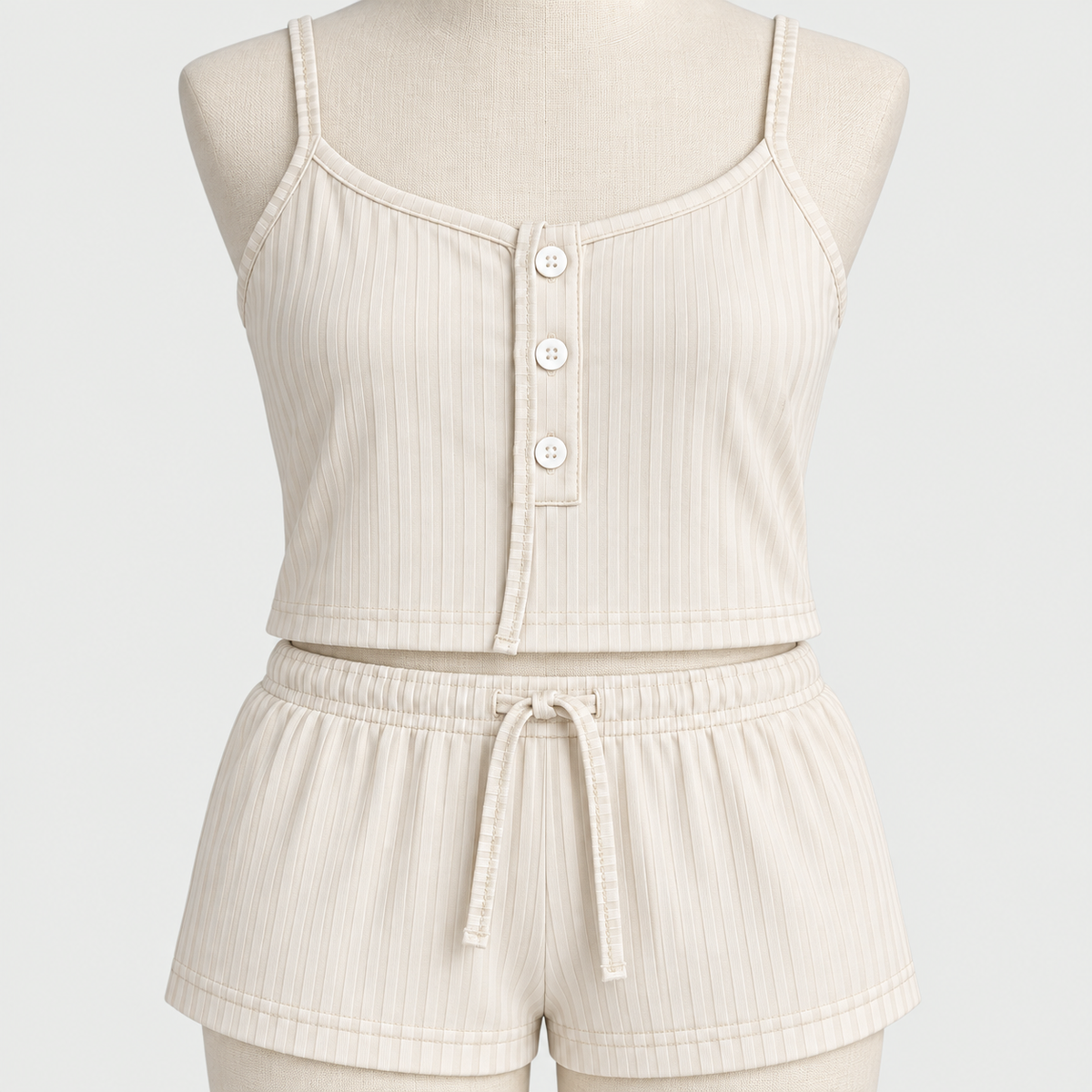 Premium Casual Pajamas Loungewear Two Piece Vest With Shorts