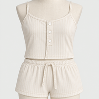 Premium Casual Pajamas Loungewear Two Piece Vest With Shorts