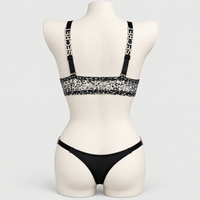 Sexy Secret Front Open Cheetah Printed Padded Bra Panty Set