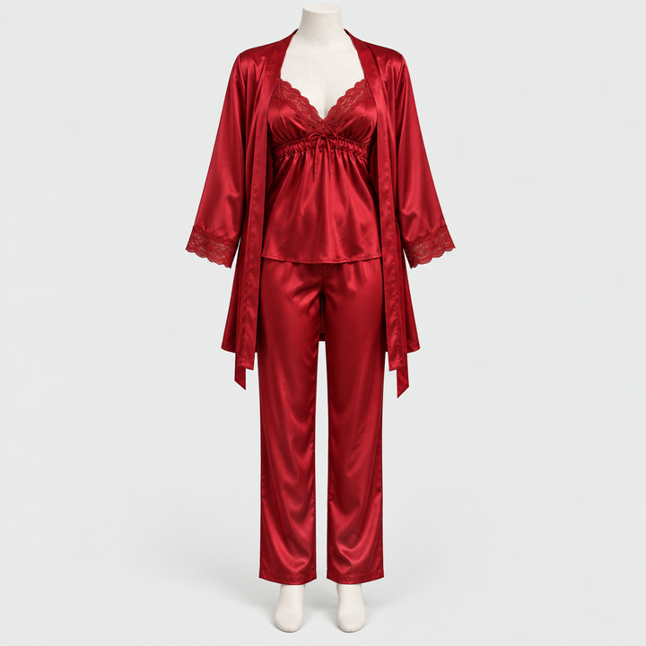 3pcs Women Nightwear Gown