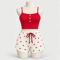 Premium Casual Pajamas Loungewear Two Piece Vest With Shorts